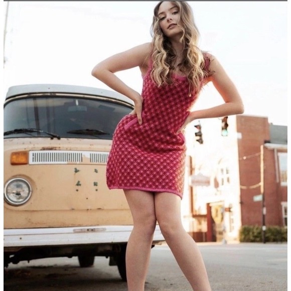 Zara Bloggers Favorite Knit Checkered Sweater Dress, Size Small - Picture 5 of 11